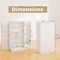 White MDF Pantry Cabinet with 5-Tier Storage and Adjustable Shelves